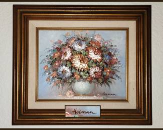 Oil on Canvas Signed Helman