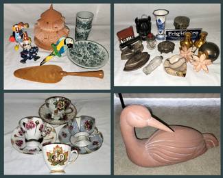 Cool Smalls, Nice Tea Cups and Saucers and Large Swan
