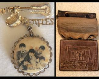Very Cool Beatles Pin and WWI Medal; American Legion 40/8, 40 Men and 8 Horses
