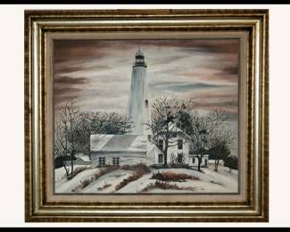 Lighthouse Oil on Board