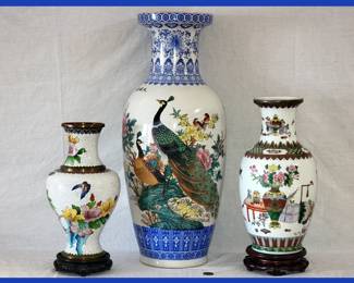 Asian Vases including Cloisonne