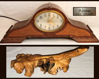 Revere Westminster Chime Mantle Clock and Lizard