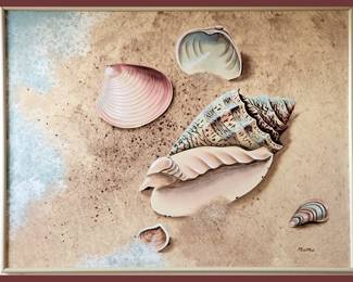Signed Shell Painting