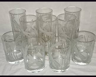 Great Set of Dragonfly Glassware