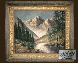 Lovely Oil on Canvas Signed Olshof