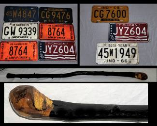 Vintage License Plates and Shillelagh
