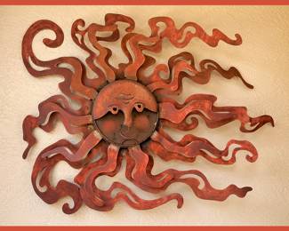 Huge Metal Sun Sculpture