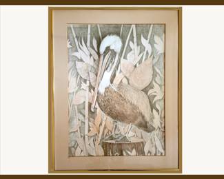 Pretty Pelican Print Signed