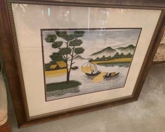 Silk embroidered artwork