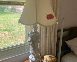 Sculpture lamp from mid century china
