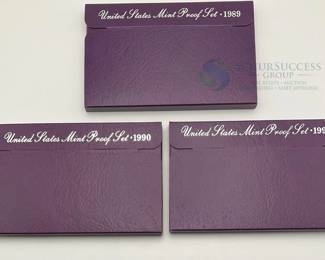 1989, 1990, 1991 Mint Proof Sets