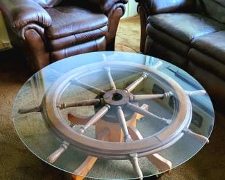 Ship's Wheel Coffee Table