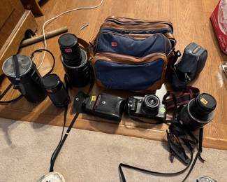 Canon T70 Camera, Flash and Different Lens
