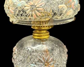 Painted Floral Oil Lamp