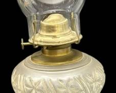 Victorian Boy And Girl Oil Lamp