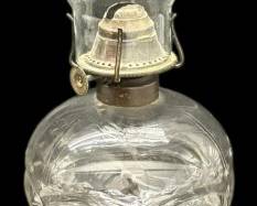 Milk Glass Oil Lamp