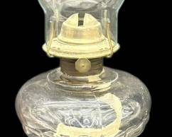 Vintage Clear Glass Oil Lamp
