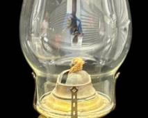 Lavender Glass Finger Loop Oil Lamp