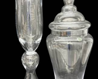 Clear Glass Apothecary and Vase