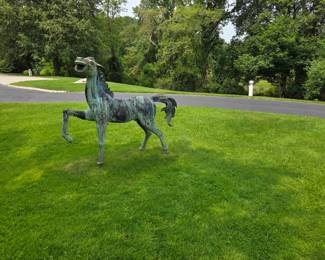 Large copper horse statue