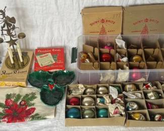 Shiny Brite Ornaments and Vintage Christmas Décor Pieces