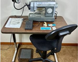 Singer CG-590 Commercial Grade Sewing Machine with Desk and Chair