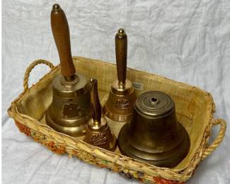 Vintage Brass Bells - 4 pieces