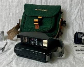 Camera Collection of Polaroid Spectra AF Instant Film Camera, Nikon Coolpix S3600 and GE M145 Digital Camera
