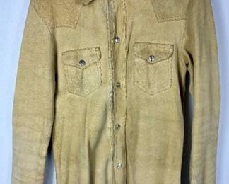Olof Nylander Goatskin Suede Western Shirt made in SkinnKlader Sweden