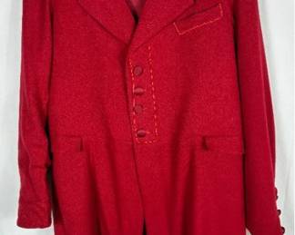 British Style Inspired Red Overcoat