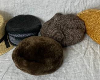 Vintage Hats Bundle from Peck & Peck, Dorfman-Pacific, Dobbs, and Unbranded Straw Hats