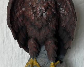 Bald Eagle On Stone Statue - Plastic & Waterproof
