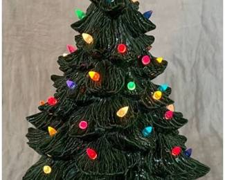 Vintage Ceramic Christmas Tree 16" with Musical Base