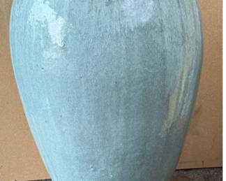 Large Light Green Garden Pot - 24" H x 13" Round opening