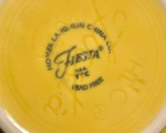 30 Piece Fiestaware Collection - Scarlet and Yellow-includes 6 Tervis Fiestaware Tumblers.