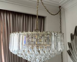 Lucite swag chandelier