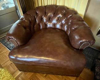 Pleather club chair