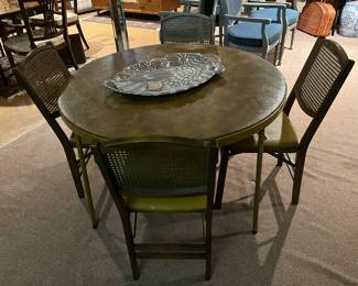 Round folding table and chairs