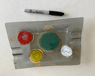 MCM Higgins art glass ashtray
