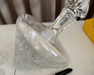 Shannon crystal tilted decanter