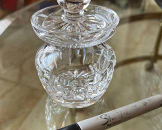 Waterford jar with lid