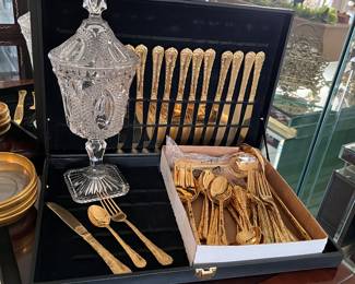 Gold flatware