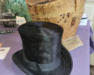 Brooks Co. English tophat with original box and contents