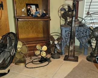Vintage and new fan assortment
