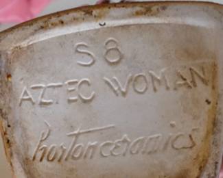 Horton Ceramics Aztec Woman vase