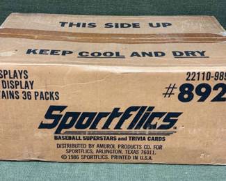 1986 Sportflics Baseball 12 Box Case Sealed