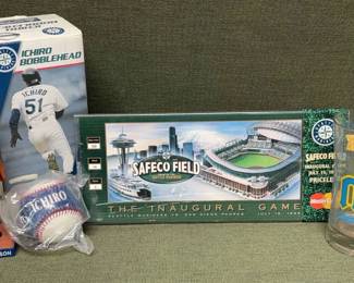 1999 Commemorative Oversized Ticket Inaugural GameSafeco Field, Ichiro Bobble Head More