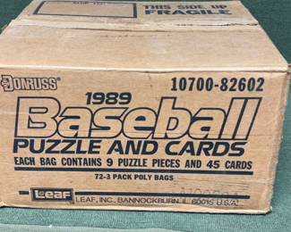 Case of 1989 Donruss Baseball Puzzle and cards