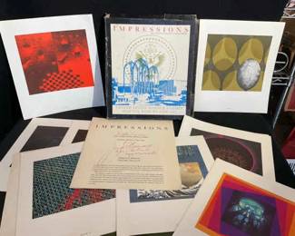 Signed 1962 Seattle Worlds Fair Impressions Souvenir Portfolio, United States Science Exhibit