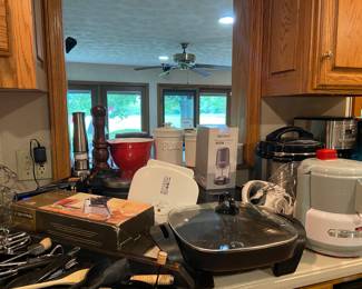 Nice selection of small appliances.